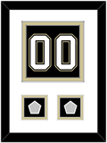 Pittsburgh Number (Back) & 2 Stanley Cup Champions Patches - Home Black (2007-2016) - Double Mat 1