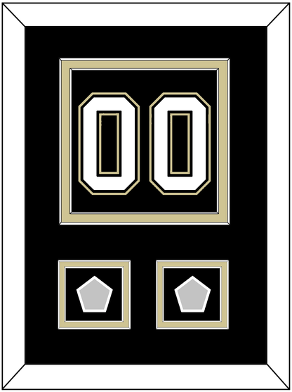 Pittsburgh Number (Back) & 2 Stanley Cup Finals Patches - Home Black (2007-2016) - Signature Tier 2