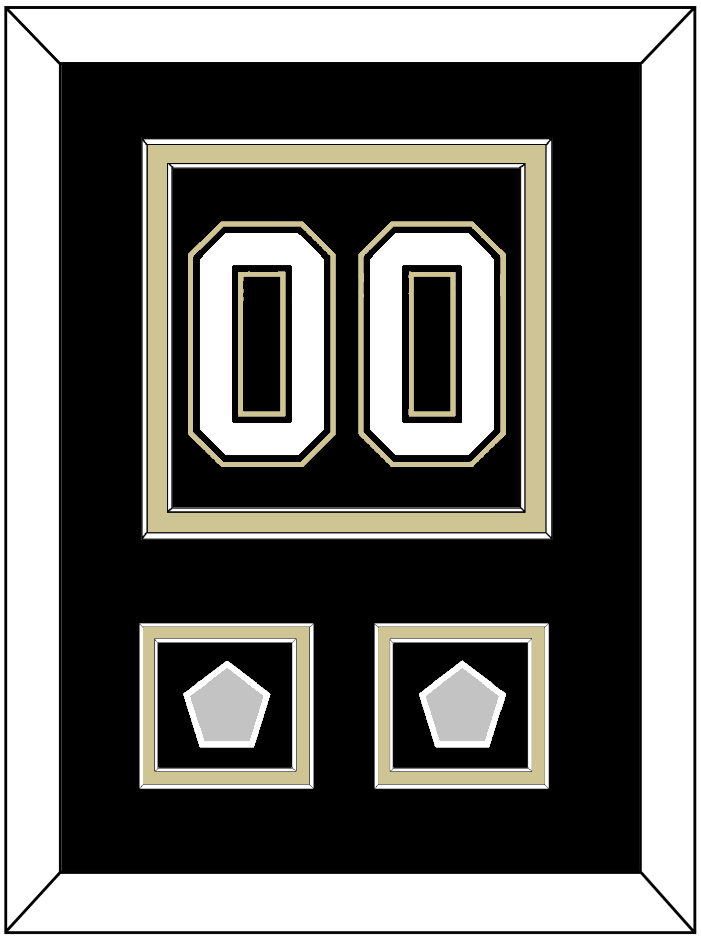 Pittsburgh Number (Back) & 2 Stanley Cup Champions Patches - Home Black (2007-2016) - Signature Tier 2