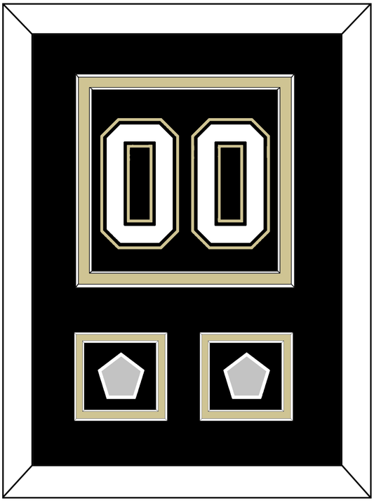 Pittsburgh Number (Back) & 2 Stanley Cup Champions Patches - Home Black (2007-2016) - Signature Tier 2