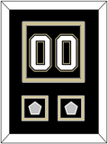 Pittsburgh Number (Back) & 2 Stanley Cup Champions Patches - Home Black (2007-2016) - Double Mat 2