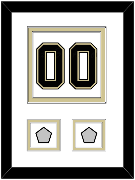 Pittsburgh Number (Back) & 2 Stanley Cup Finals Patches - Road White (2007-2016) - Signature Tier 1