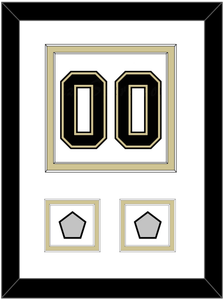 Pittsburgh Number (Back) & 2 Stanley Cup Finals Patches - Road White (2007-2016) - Double Mat 1