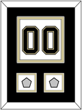 Pittsburgh Number (Back) & 2 Stanley Cup Finals Patches - Road White (2007-2016) - Double Mat 2