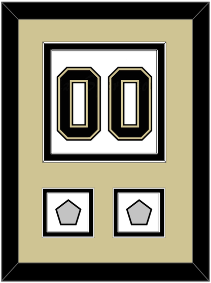 Pittsburgh Number (Back) & 2 Stanley Cup Champions Patches - Road White (2007-2016) - Signature Tier 3