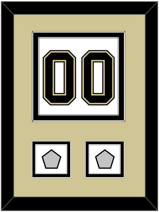 Pittsburgh Number (Back) & 2 Stanley Cup Champions Patches - Road White (2007-2016) - Signature Tier 3