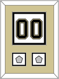 Pittsburgh Number (Back) & 2 Stanley Cup Finals Patches - Road White (2007-2016) - Double Mat 3