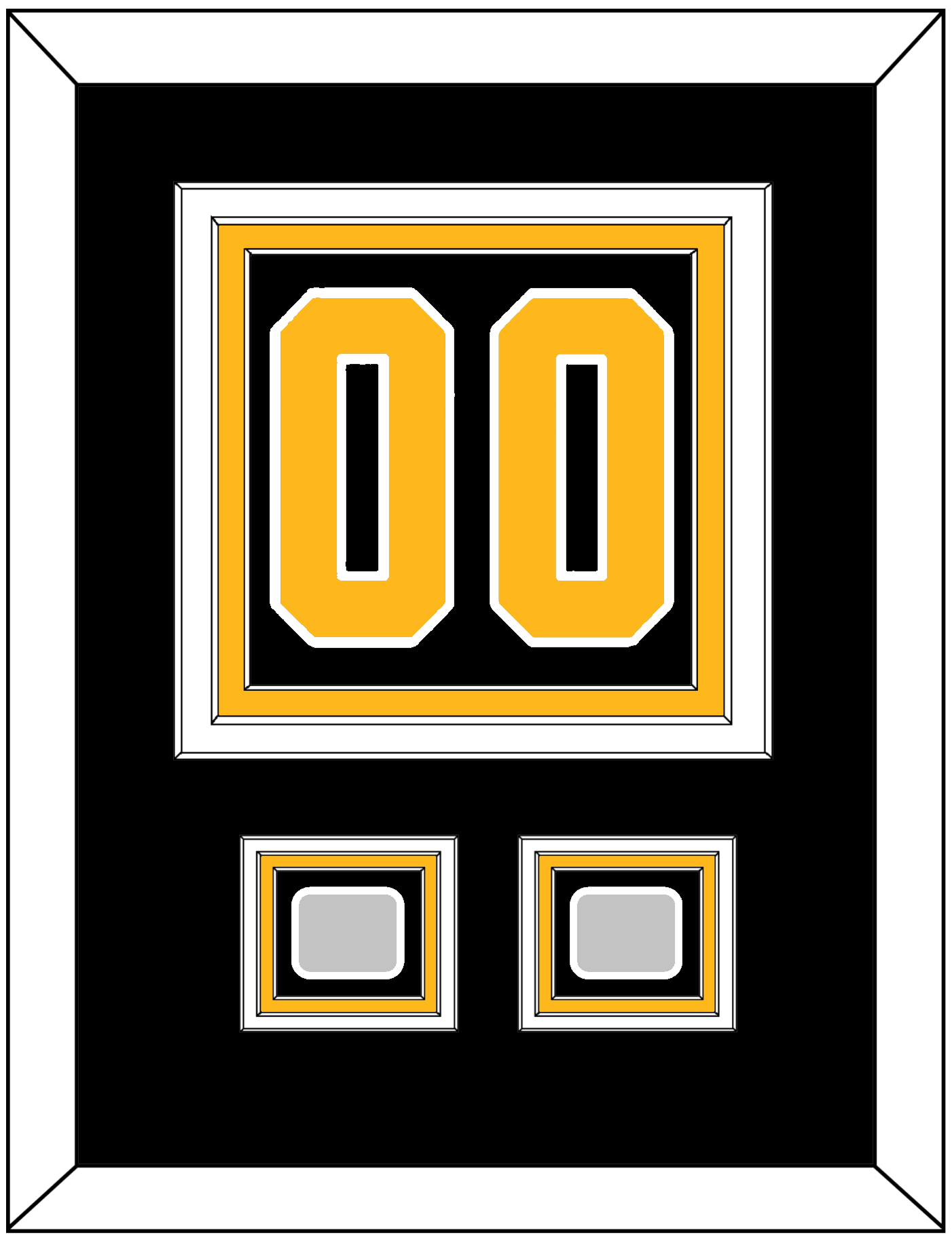 Pittsburgh Number (Back) & 2 Stanley Cup Champions Patches - Road Black (1988-1992) - Premier Tier 2