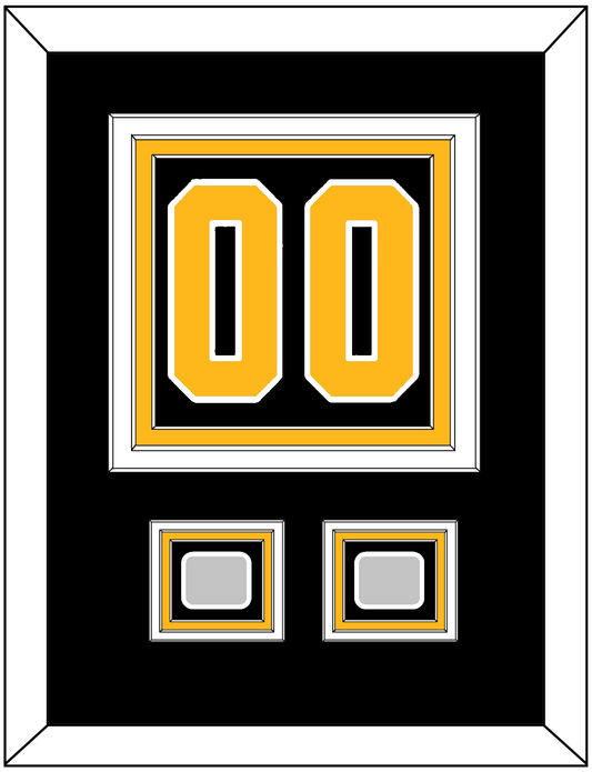 Pittsburgh Number (Back) & 2 Stanley Cup Champions Patches - Road Black (1988-1992) - Premier Tier 2