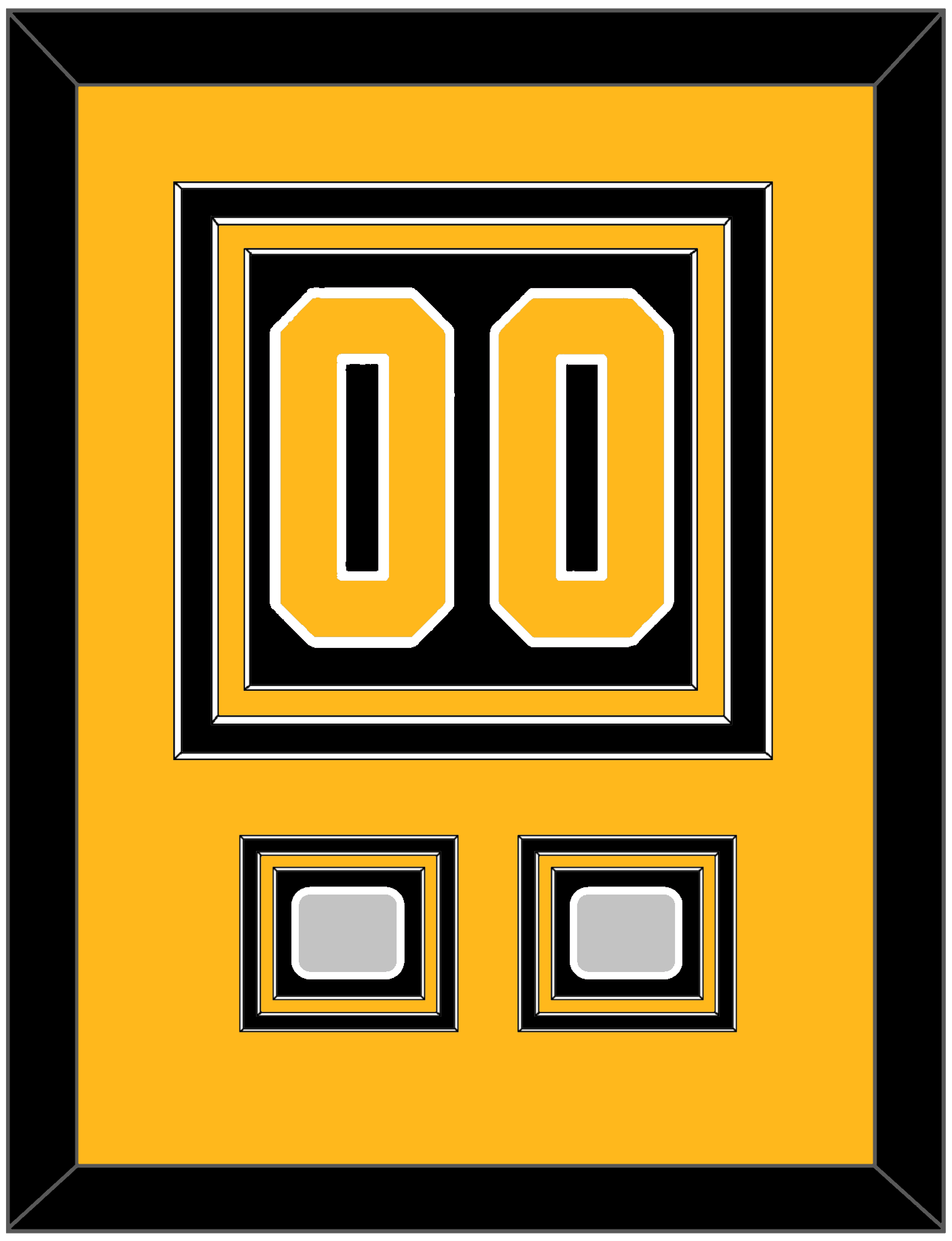 Pittsburgh Number (Back) & 2 Stanley Cup Finals Patches - Home Black - Premier Tier 3