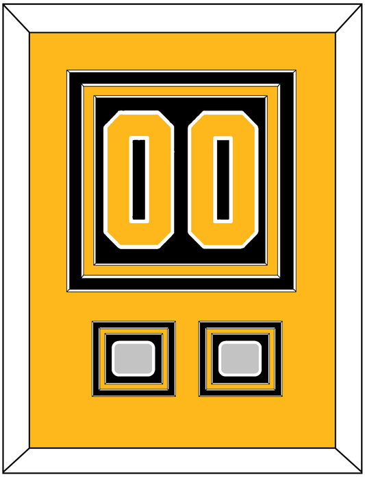 Pittsburgh Number (Back) & 2 Stanley Cup Champions Patches - Road Black (1988-1992) - Premier Tier 3