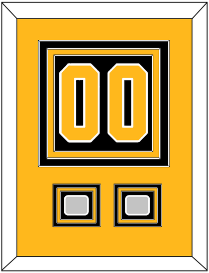 Pittsburgh Number (Back) & 2 Stanley Cup Finals Patches - Road Black (1988-1992) - Premier Tier 3