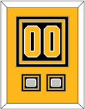 Pittsburgh Number (Back) & 2 Stanley Cup Finals Patches - Road Black (1988-1992) - Triple Mat 3