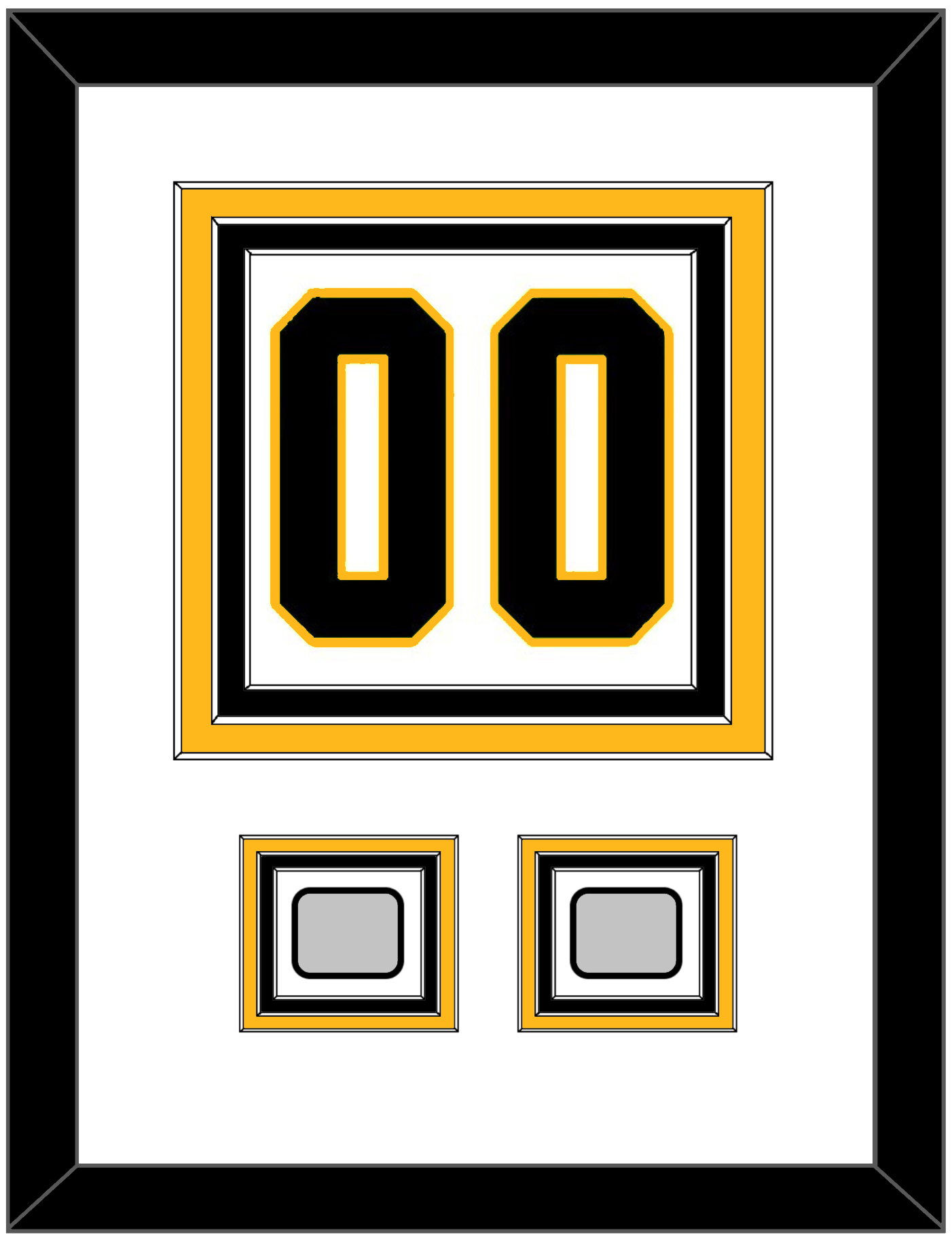 Pittsburgh Number (Back) & 2 Stanley Cup Finals Patches - Road White - Premier Tier 1