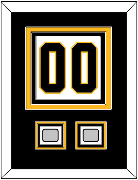 Pittsburgh Number (Back) & 2 Stanley Cup Finals Patches - Home White (1988-1992) - Premier Tier 2