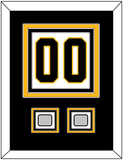 Pittsburgh Number (Back) & 2 Stanley Cup Finals Patches - Road White - Triple Mat 2