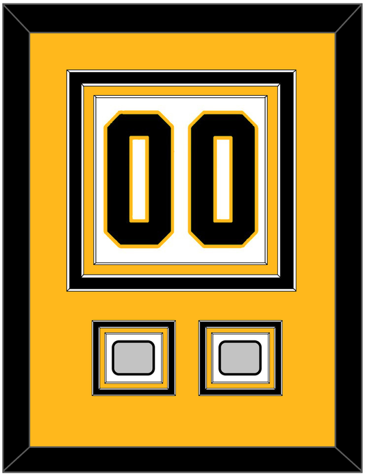Pittsburgh Number (Back) & 2 Stanley Cup Finals Patches - Home White (1988-1992) - Premier Tier 3