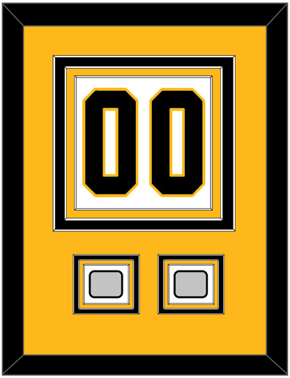 Pittsburgh Number (Back) & 2 Stanley Cup Champions Patches - Road White - Premier Tier 3