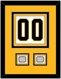 Pittsburgh Number (Back) & 2 Stanley Cup Champions Patches - Road White - Triple Mat 3