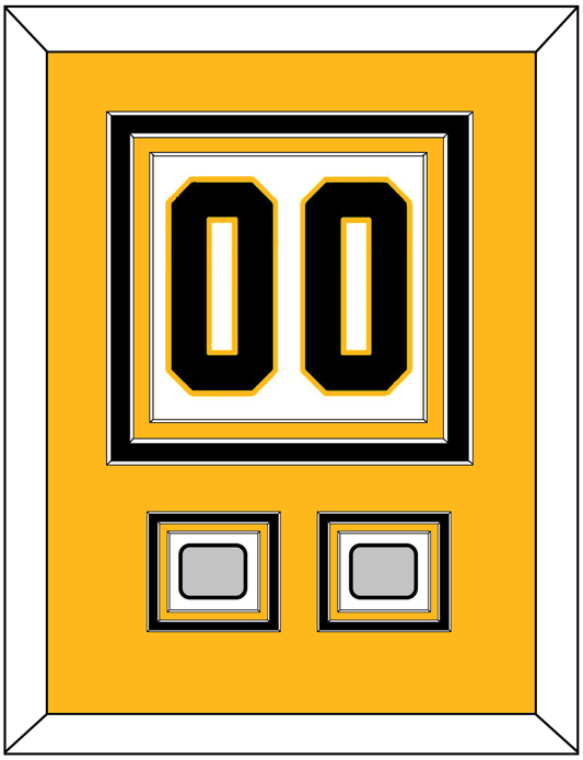 Pittsburgh Number (Back) & 2 Stanley Cup Finals Patches - Home White (1988-1992) - Premier Tier 3