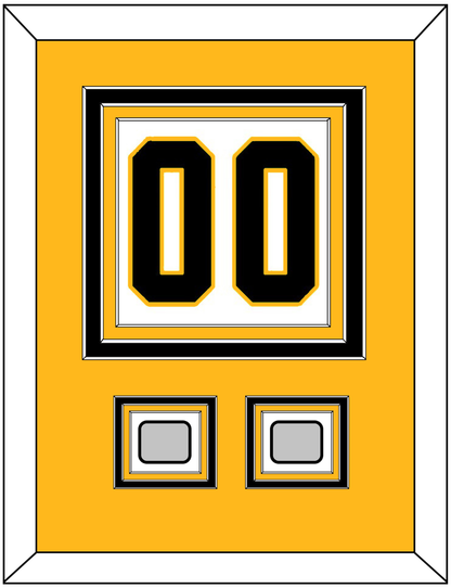 Pittsburgh Number (Back) & 2 Stanley Cup Champions Patches - Home White (1988-1992) - Premier Tier 3