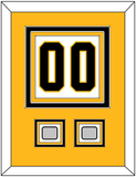 Pittsburgh Number (Back) & 2 Stanley Cup Champions Patches - Road White - Triple Mat 3