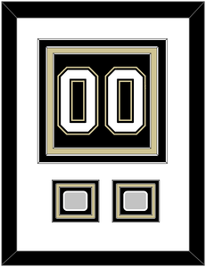 Pittsburgh Number (Back) & 2 Stanley Cup Finals Patches - Home Black (2007-2016) - Triple Mat 1