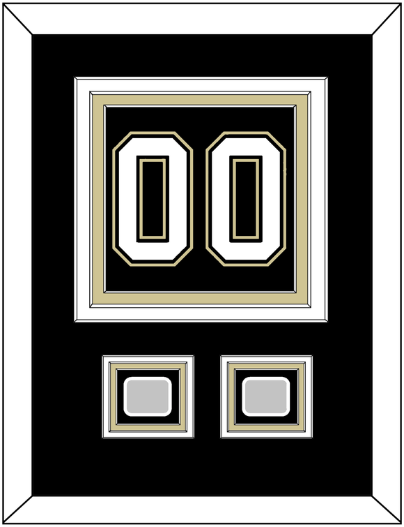 Pittsburgh Number (Back) & 2 Stanley Cup Finals Patches - Home Black (2007-2016) - Triple Mat 2