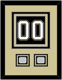 Pittsburgh Number (Back) & 2 Stanley Cup Champions Patches - Home Black (2007-2016) - Triple Mat 3