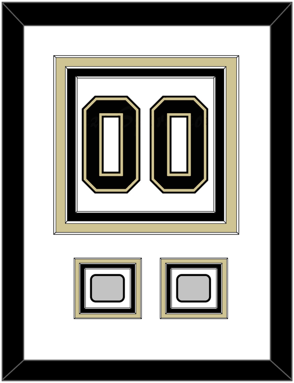 Pittsburgh Number (Back) & 2 Stanley Cup Finals Patches - Road White (2007-2016) - Triple Mat 1