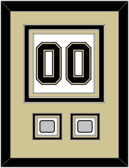 Pittsburgh Number (Back) & 2 Stanley Cup Finals Patches - Road White (2007-2016) - Premier Tier 3