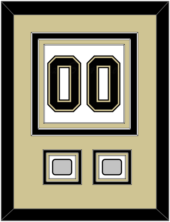 Pittsburgh Number (Back) & 2 Stanley Cup Finals Patches - Road White (2007-2016) - Triple Mat 3