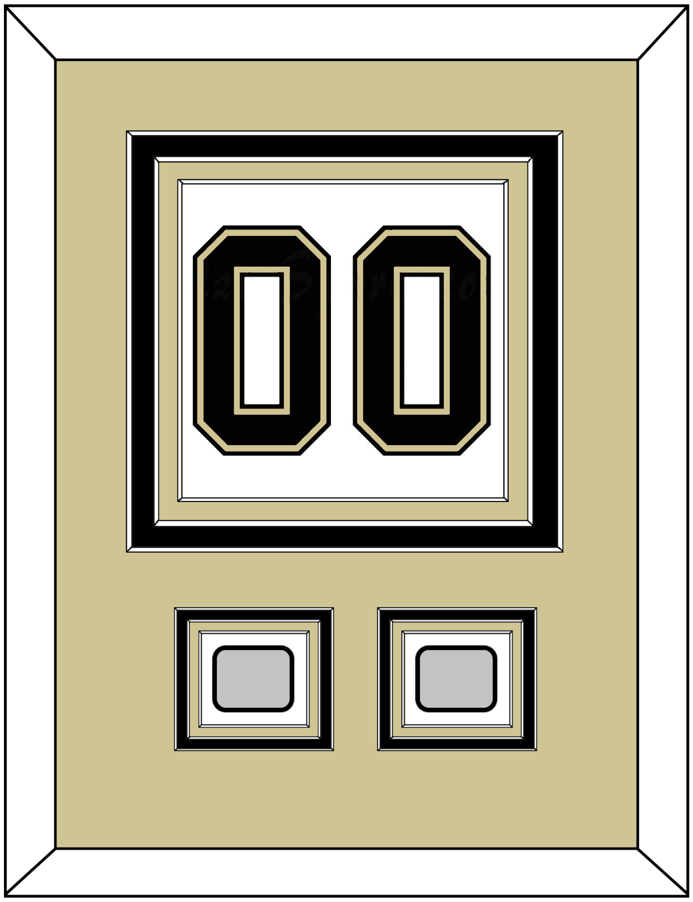 Pittsburgh Number (Back) & 2 Stanley Cup Finals Patches - Road White (2007-2016) - Premier Tier 3