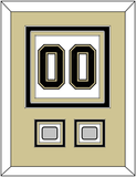 Pittsburgh Number (Back) & 2 Stanley Cup Champions Patches - Road White (2007-2016) - Triple Mat 3