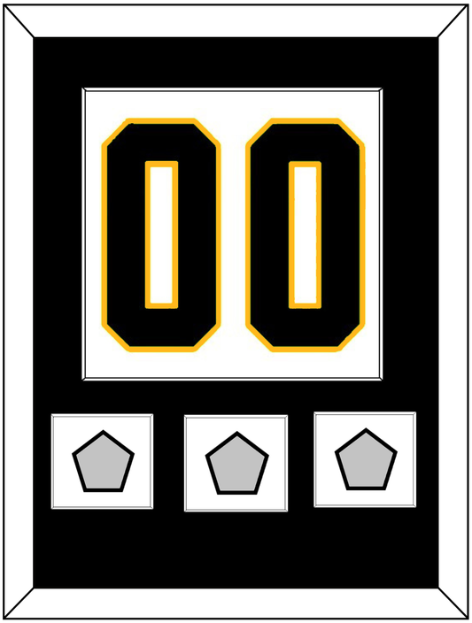 Pittsburgh Number (Back) & 3 Stanley Cup Finals Patches - Road White - Essential Tier 1