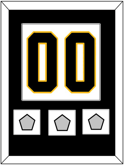 Pittsburgh Number (Back) & 3 Stanley Cup Champions Patches - Road White - Essential Tier 1