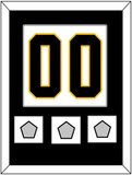 Pittsburgh Number (Back) & 3 Stanley Cup Finals Patches - Road White - Single Mat 1