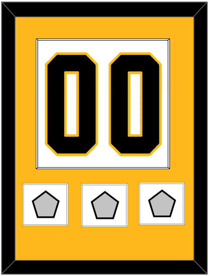 Pittsburgh Number (Back) & 3 Stanley Cup Champions Patches - Road White - Essential Tier 2