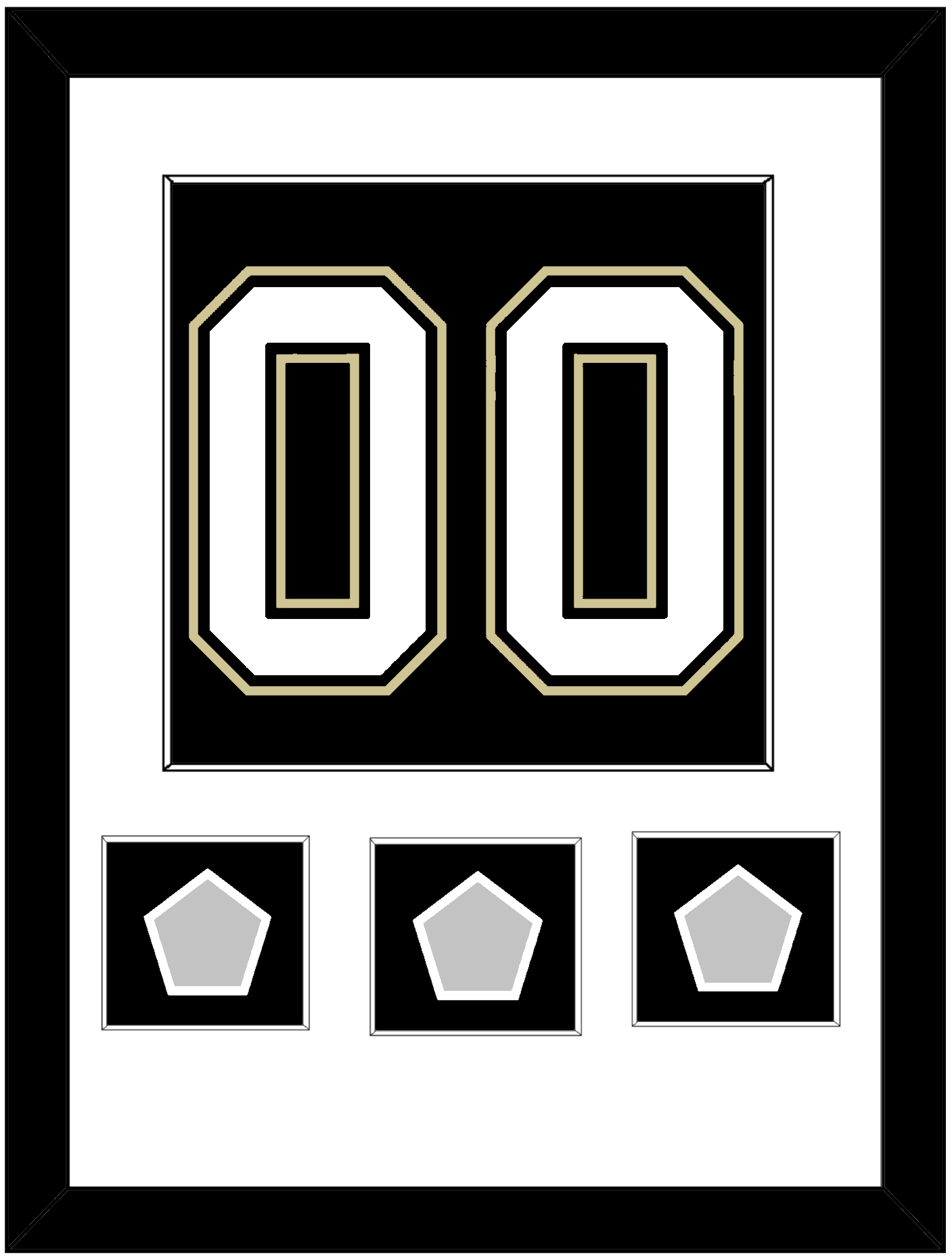 Pittsburgh Number (Back) & 3 Stanley Cup Champions Patches - Home Black (2007-2016) - Essential Tier 1