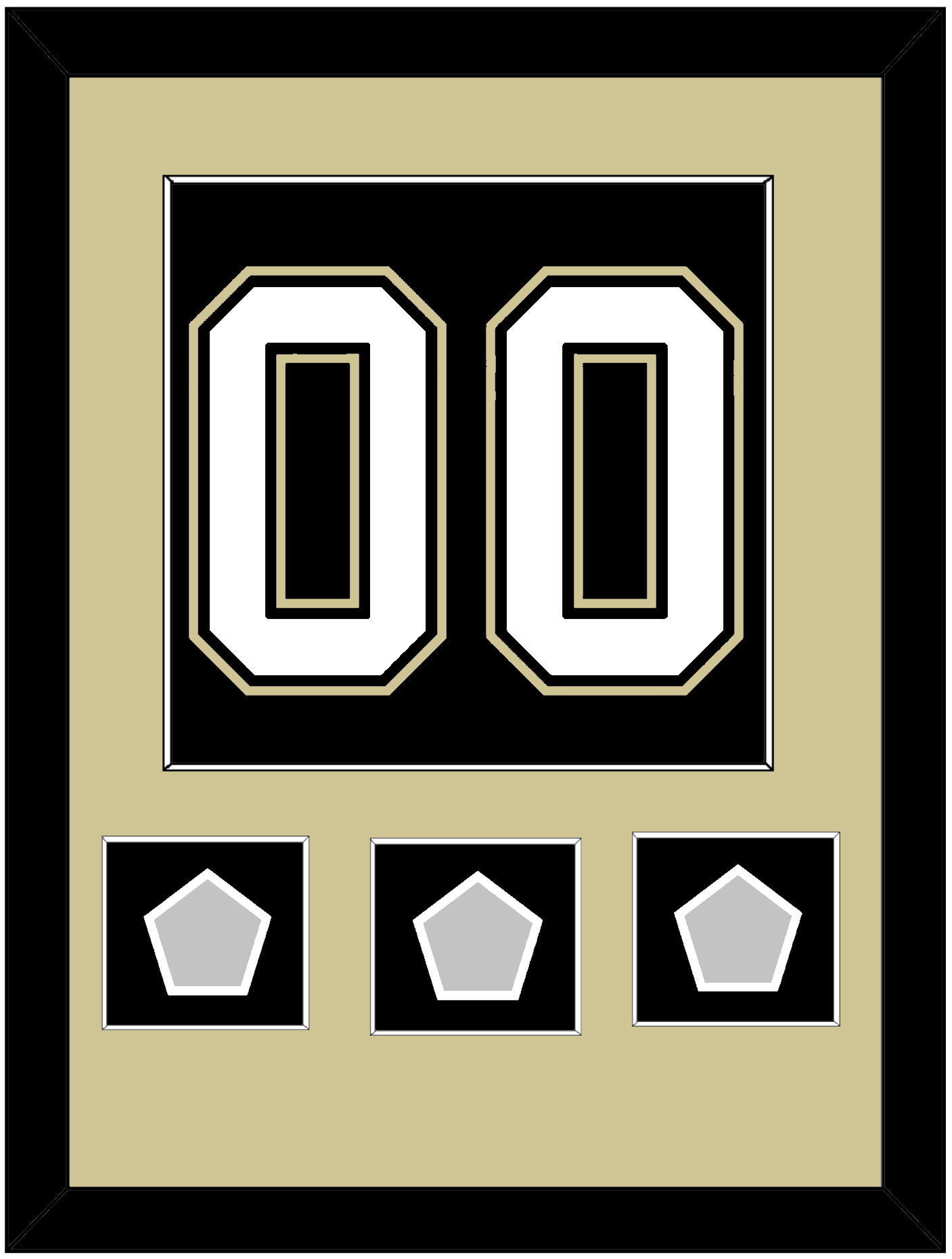 Pittsburgh Number (Back) & 3 Stanley Cup Finals Patches - Home Black (2007-2016) - Essential Tier 2