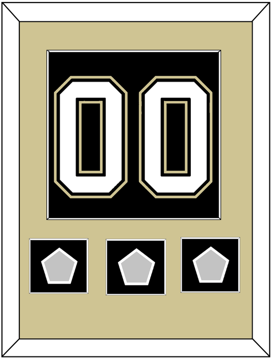 Pittsburgh Number (Back) & 3 Stanley Cup Champions Patches - Home Black (2007-2016) - Essential Tier 2