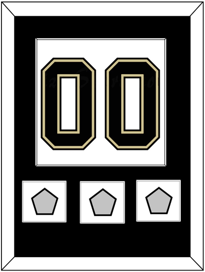 Pittsburgh Number (Back) & 3 Stanley Cup Champions Patches - Road White (2007-2016) - Essential Tier 1