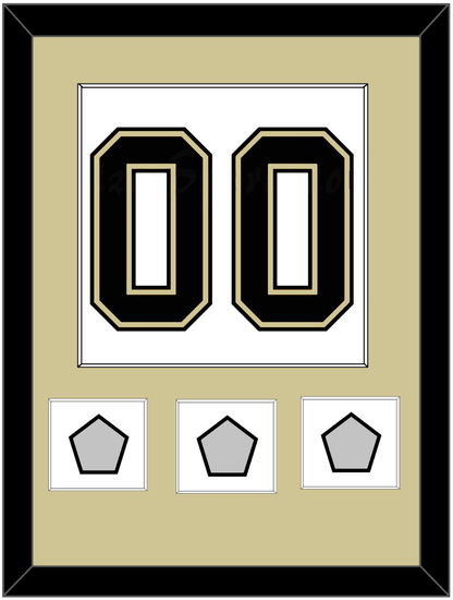 Pittsburgh Number (Back) & 3 Stanley Cup Finals Patches - Road White (2007-2016) - Essential Tier 2