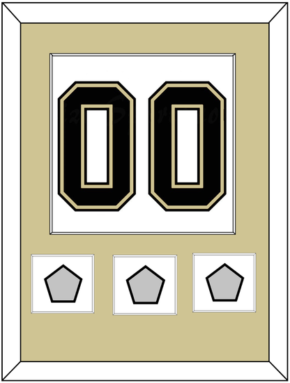 Pittsburgh Number (Back) & 3 Stanley Cup Champions Patches - Road White (2007-2016) - Essential Tier 2