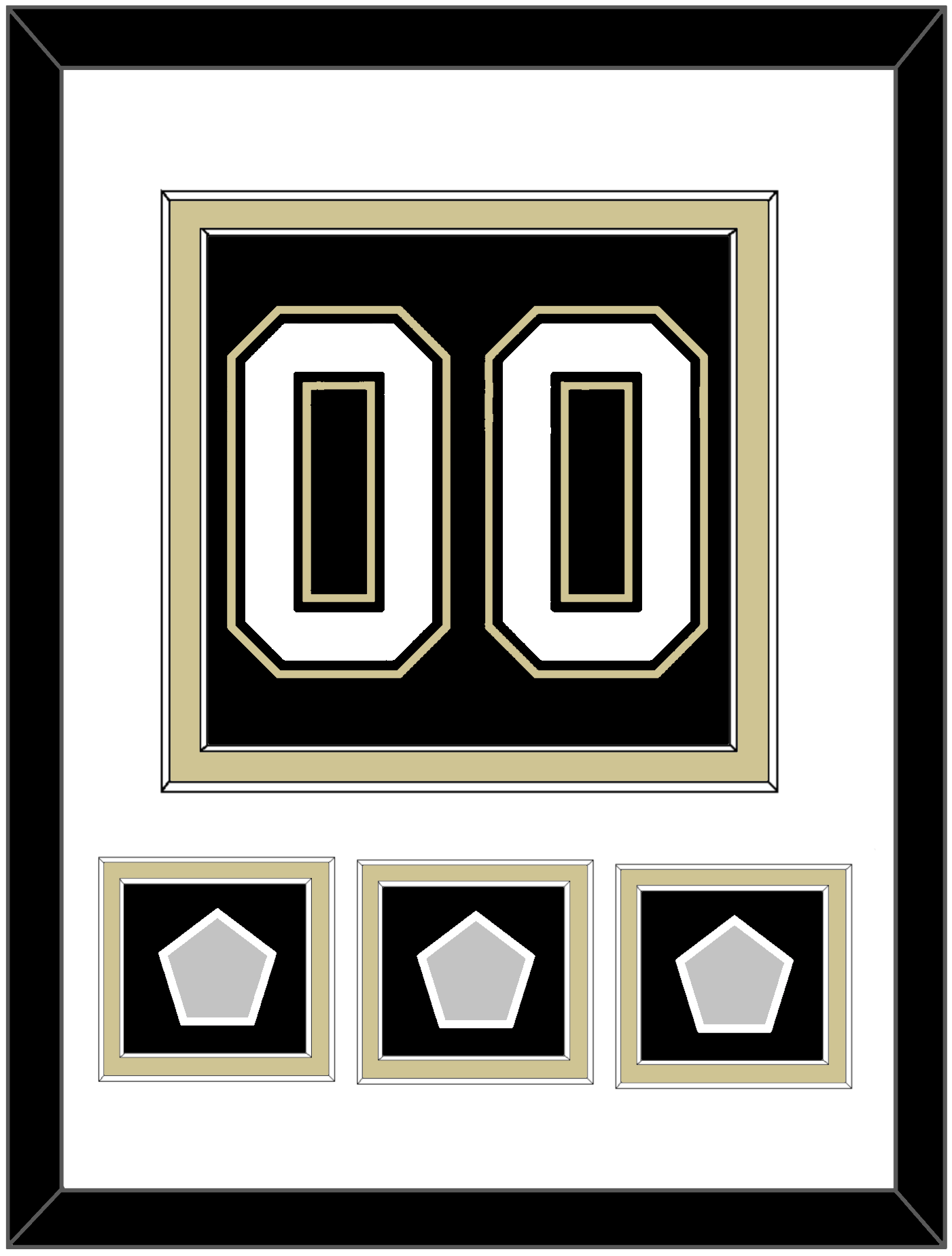 Pittsburgh Number (Back) & 3 Stanley Cup Champions Patches - Home Black (2007-2016) - Signature Tier 1