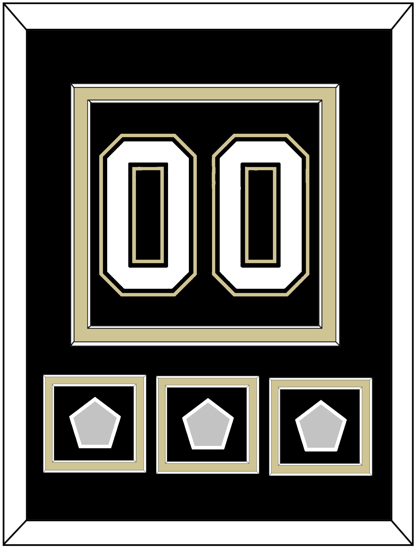 Pittsburgh Number (Back) & 3 Stanley Cup Finals Patches - Home Black (2007-2016) - Signature Tier 2