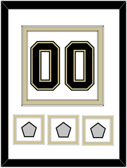 Pittsburgh Number (Back) & 3 Stanley Cup Finals Patches - Road White (2007-2016) - Signature Tier 1