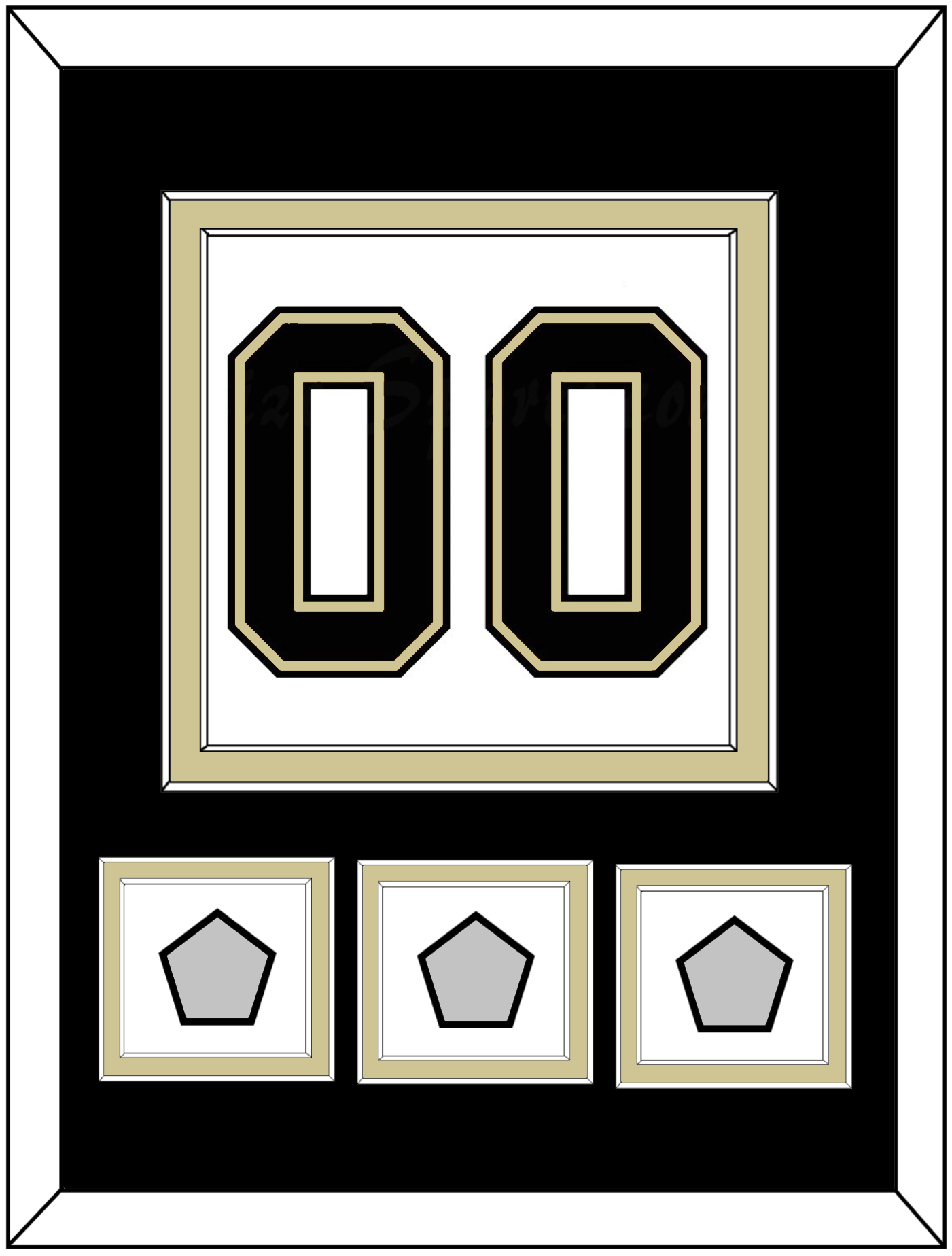 Pittsburgh Number (Back) & 3 Stanley Cup Champions Patches - Road White (2007-2016) - Signature Tier 2