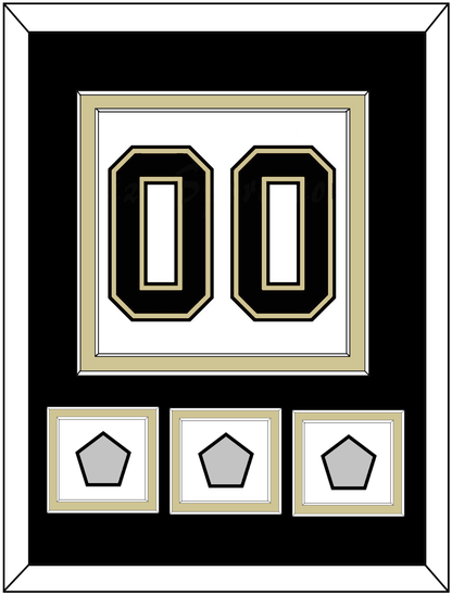 Pittsburgh Number (Back) & 3 Stanley Cup Finals Patches - Road White (2007-2016) - Signature Tier 2