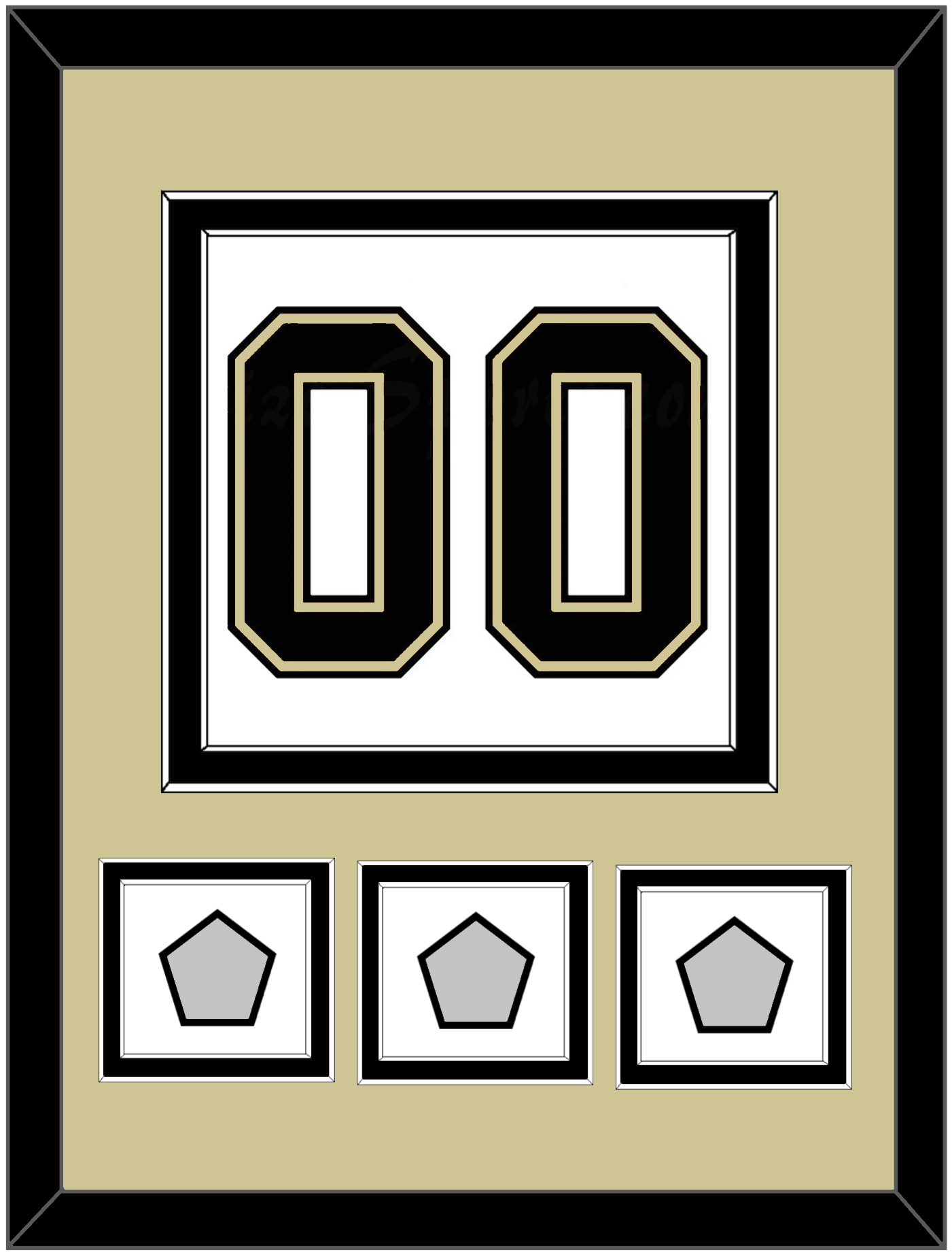 Pittsburgh Number (Back) & 3 Stanley Cup Champions Patches - Road White (2007-2016) - Signature Tier 3